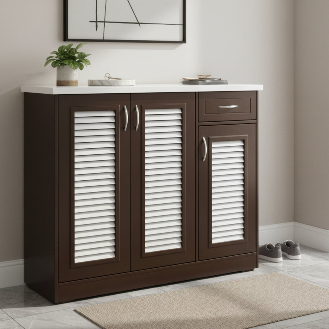 Helios 3 Door Shoe Rack â€“ A Modern Storage Marvel