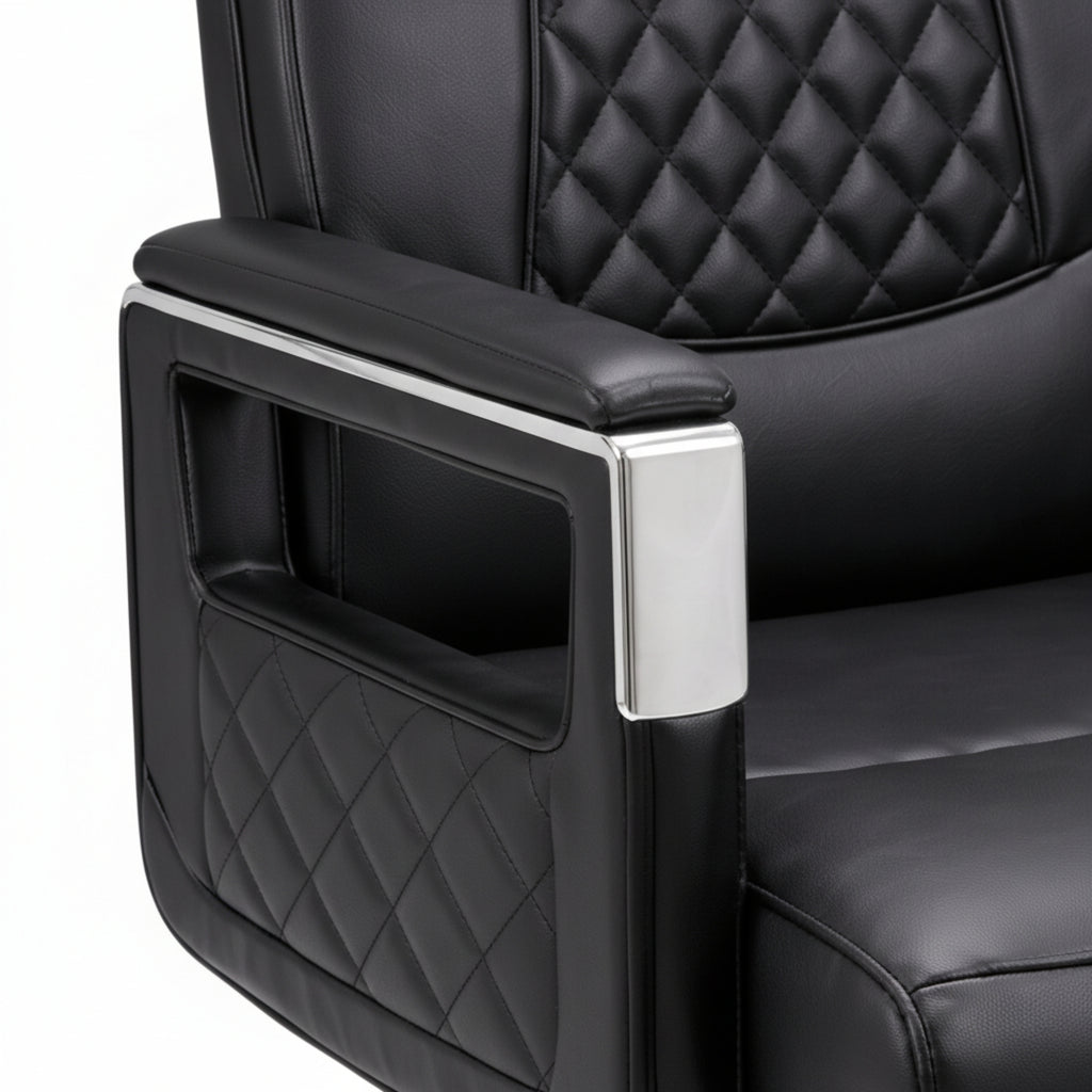 Eezy Office Chair 758 – Modern Leatherette Office Chair with SS Base