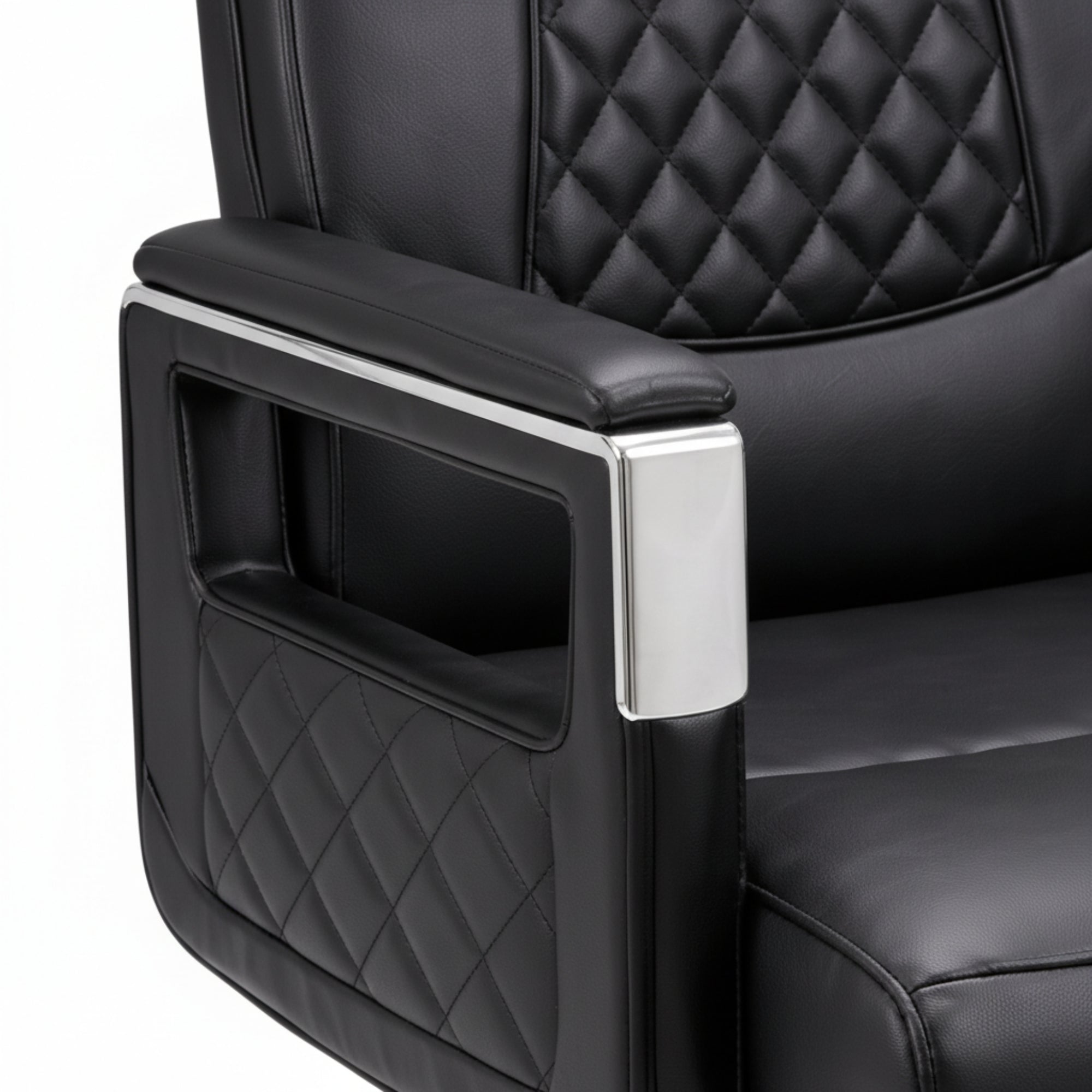 Eezy Office Chair 758 – Modern Leatherette Office Chair with SS Base