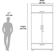 Archer 2 Door Wardrobe  Sleek, Secure & Space-Smart Storage
