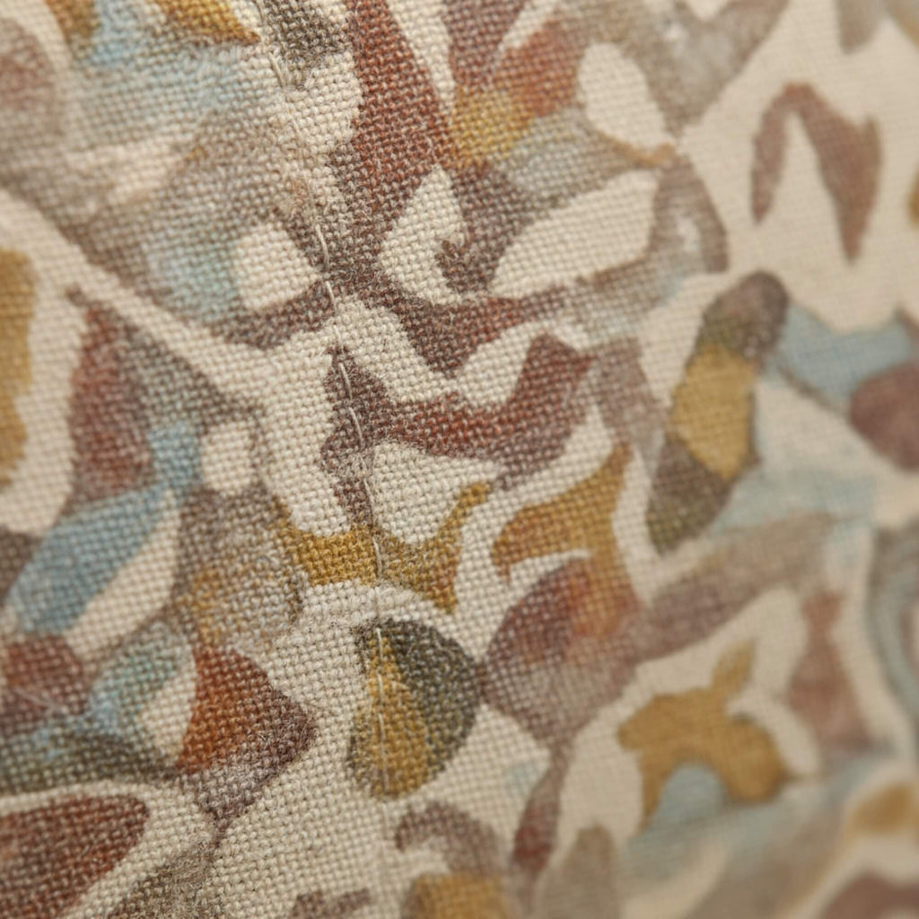Close-up of a fabric with a multicolored pattern