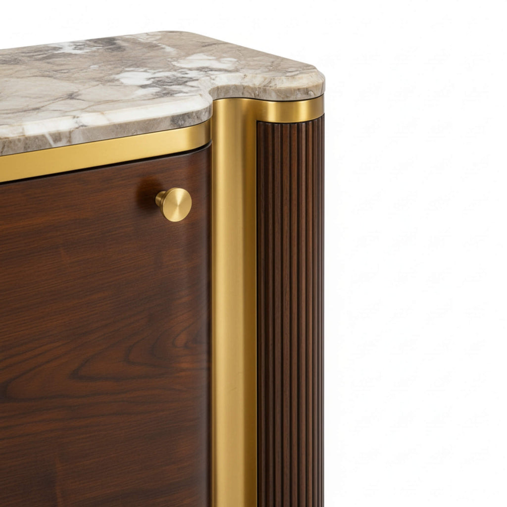 Gulmarg Multiunit with Marble Top – Sculpted Storage with Luxe Finishing