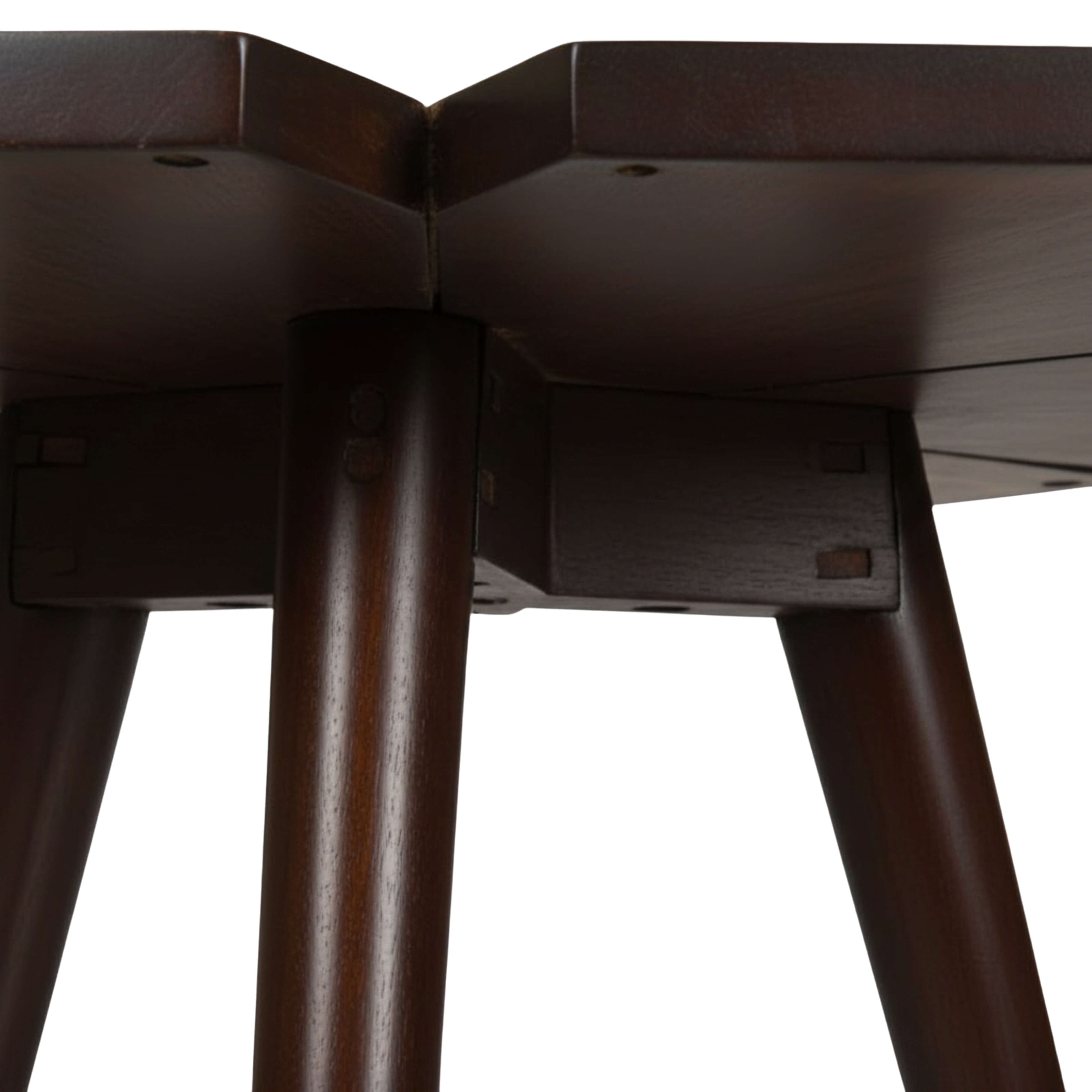 Kamal End Table  Walnut Solid Wood Side Table for Living Spaces