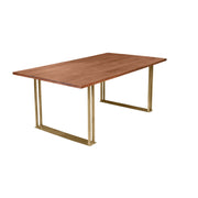 Danish wooden dining table, angled view