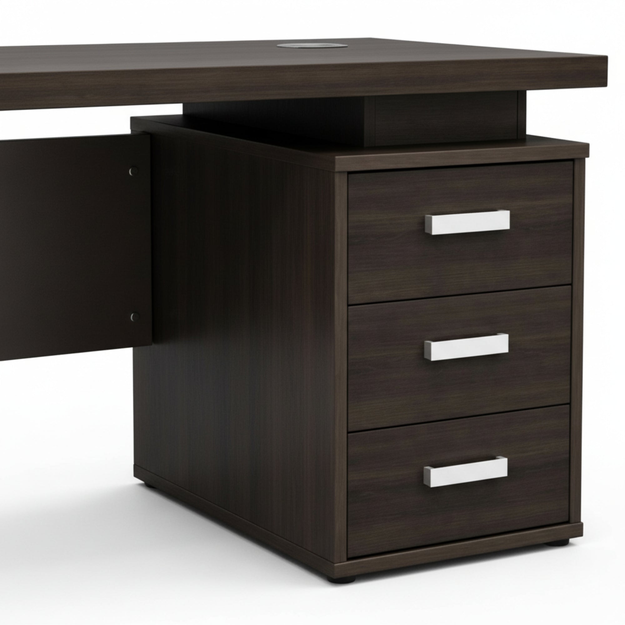 Emerald Office Table 7009- Sleek Black Matte Design for a Modern Workspace