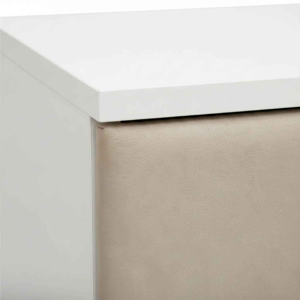 Fortune Night Stand – Compact Elegance with Upholstered Charm