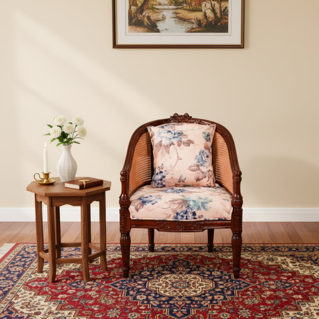 Cane Lobby Chair â€“ Antique Charm Meets Modern Comfort