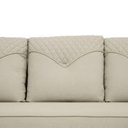 Arabica Modern Blue & Beige Fabric 3-Seater Sofa - Elegant Sofa for Comfortable