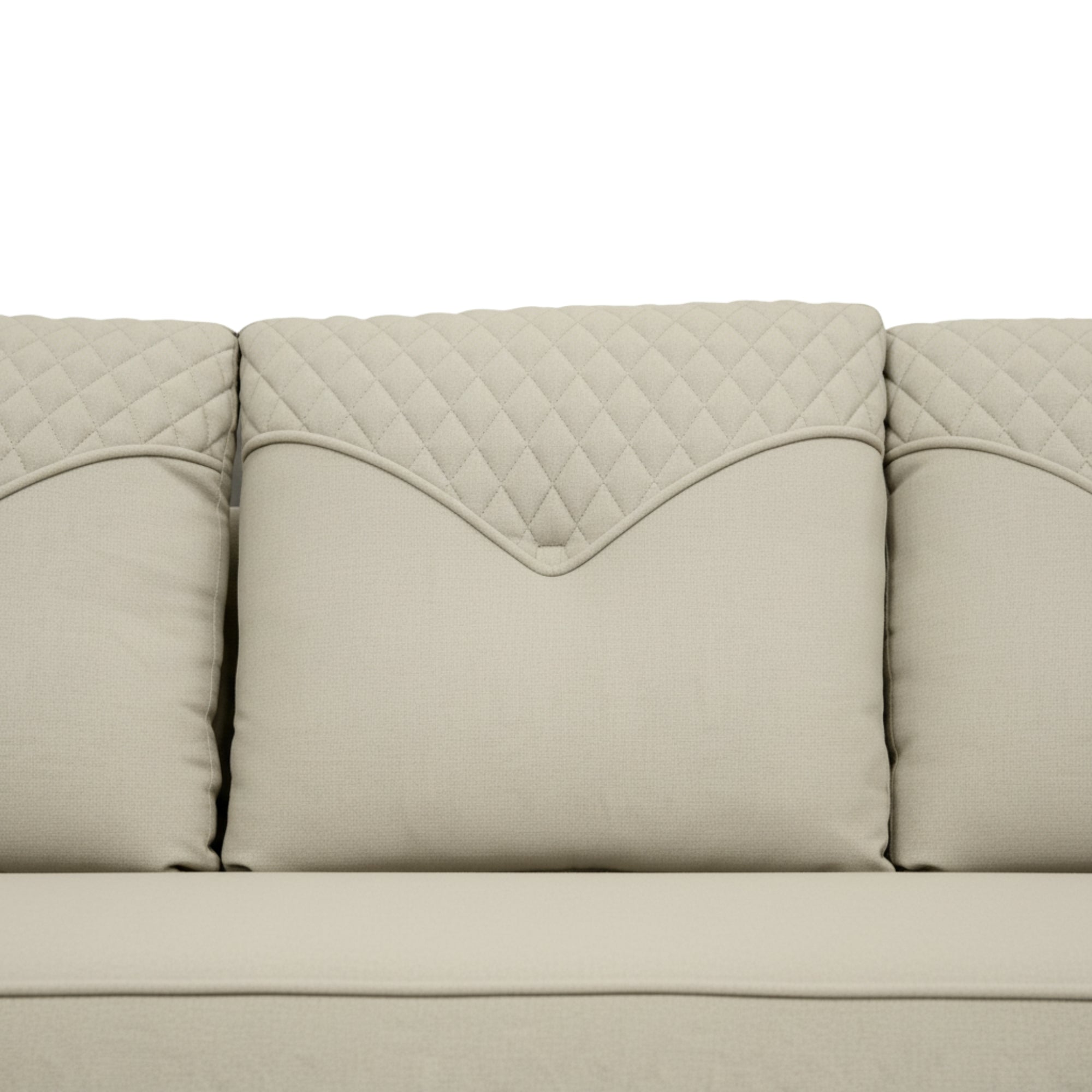 Arabica Modern Blue & Beige Fabric 3-Seater Sofa - Elegant Sofa for Comfortable