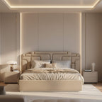 Fortune Upholstered King Bed with Storage – Plush Comfort Meets Smart Living