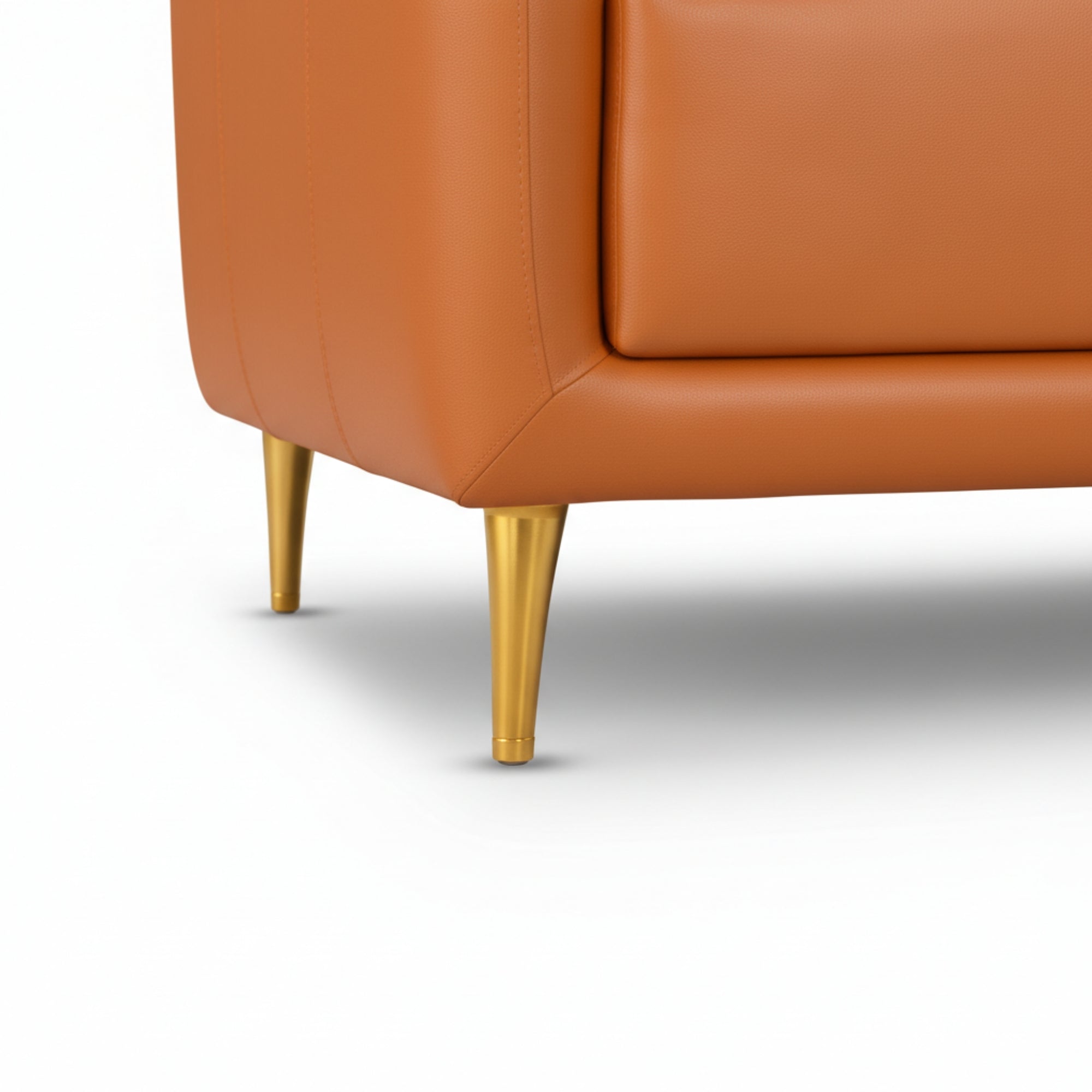 Erica Modern Maroon Leatherette Sofa – A Statement of Comfort & Style