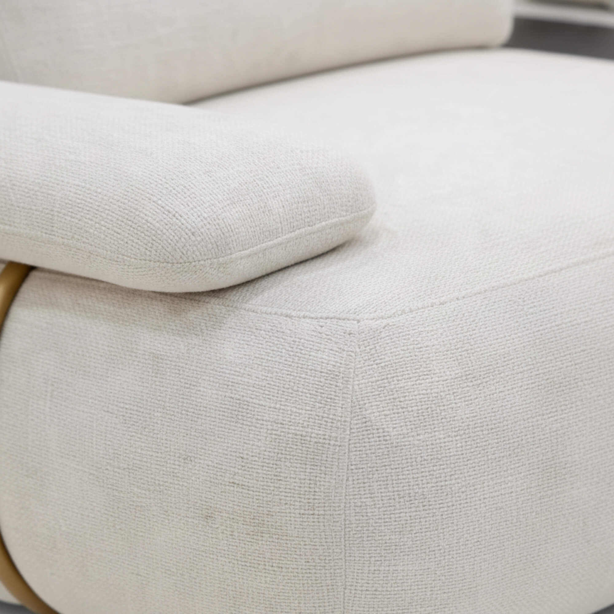 Soho 3 Seater Sofa- Modern Modular Design with Plush Cushions & Metallic Accent