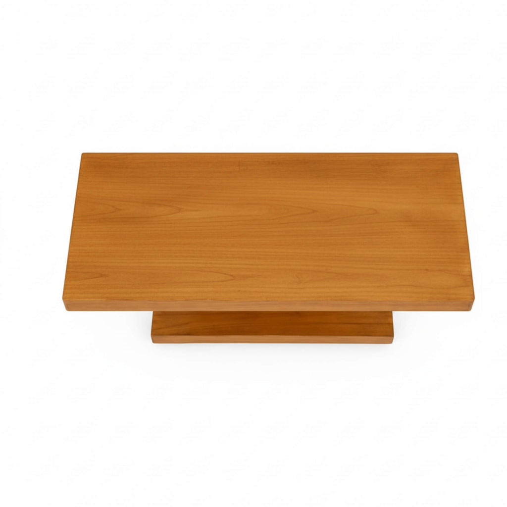 Wooden platform on a white background