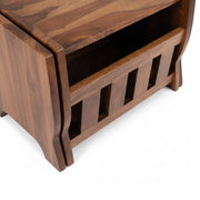 Rogar Magazine Rack- Wooden Slatted Organizer for Stylish and Accessible Reading Storage