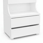 Pecon Dressing Table – Modern White Gloss Finish with Drawer Storage & Space-Saving Design