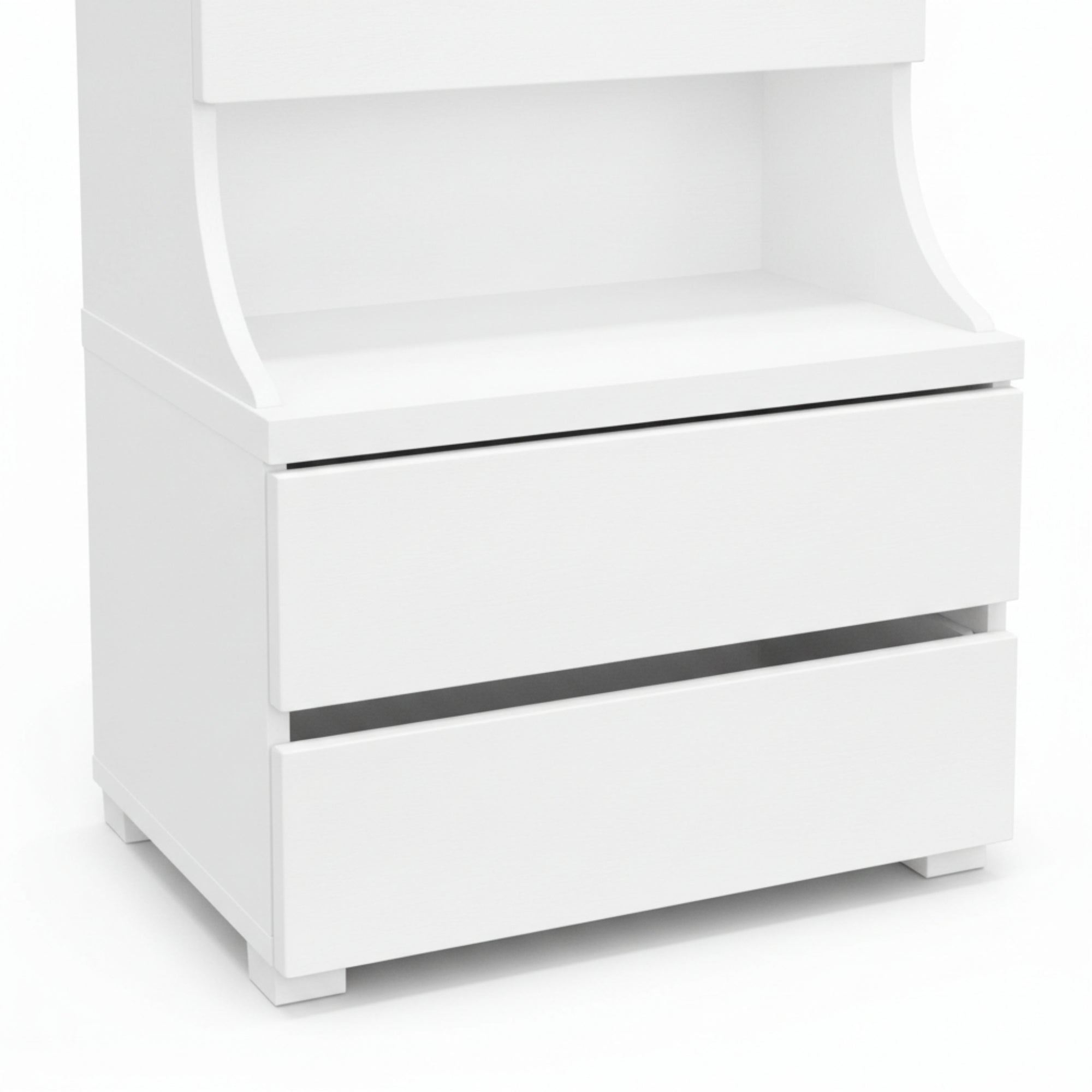 Pecon Dressing Table – Modern White Gloss Finish with Drawer Storage & Space-Saving Design