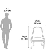 Seagull dining chair size diagram