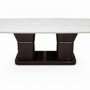 Spike twin pedestal base, front view