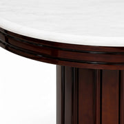 Averi round marble top edge close-up