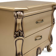 Harmony Night Stand- Elegant Curves with Luxe Gold Finish