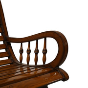 Stellar Solid Wood Rocking Chair - Walnut Gloss Finish