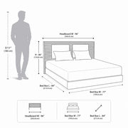 Minoti King Bed with Storage- Elegant Wooden Frame and Superior Comfort