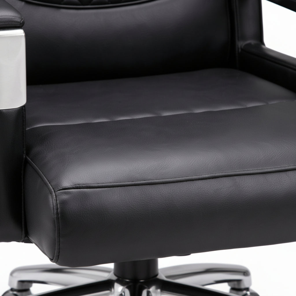Eezy Office Chair 758 – Modern Leatherette Office Chair with SS Base
