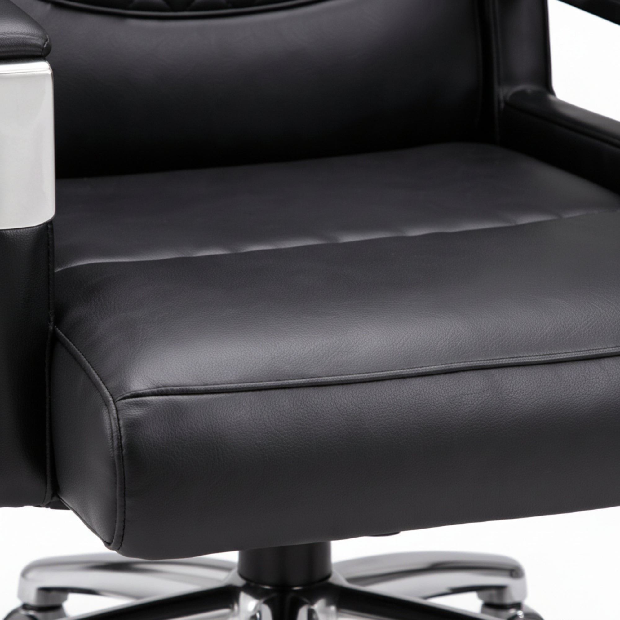 Eezy Office Chair 758 – Modern Leatherette Office Chair with SS Base