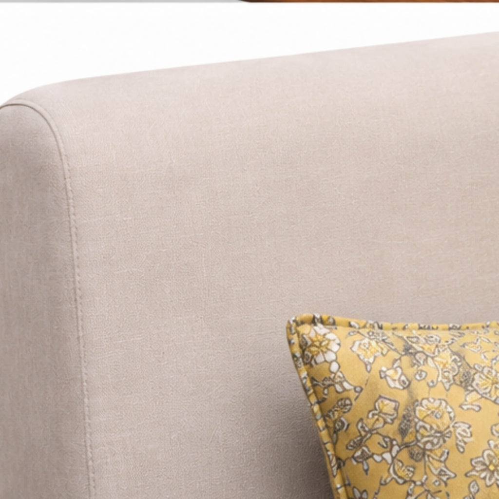 Nicco 3 Seater Sofa- Solid Wood Frame with Quilted Upholstery & Timeless Comfort