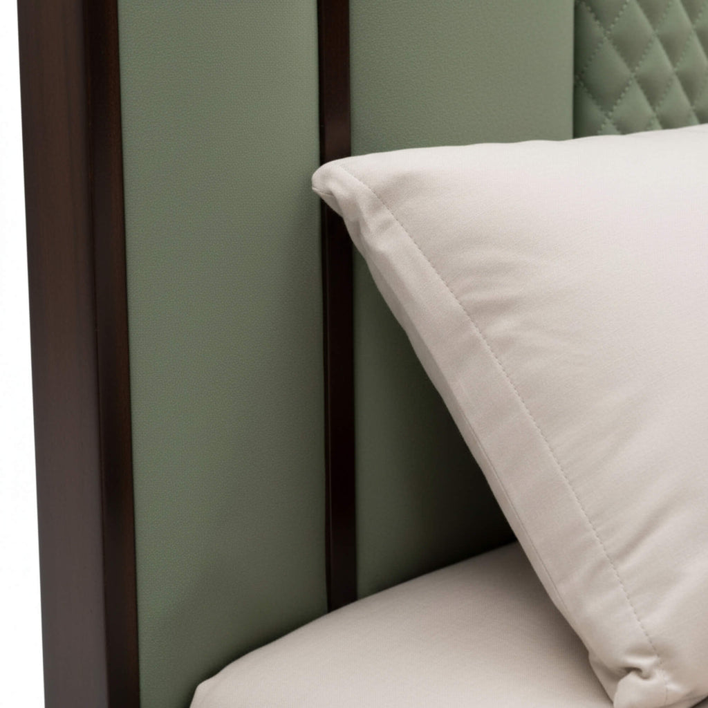 Milano Double Bed With Storage – Upholstered Frame with Cushioned Headboard