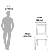 U1 dining chair size diagram