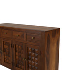 Flake 3 Door Multiunit  Modern Glossy Storage Unit with Shelves