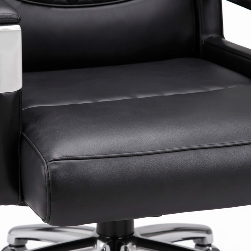 Eezy Office Chair 758  Modern Leatherette Office Chair with SS Base