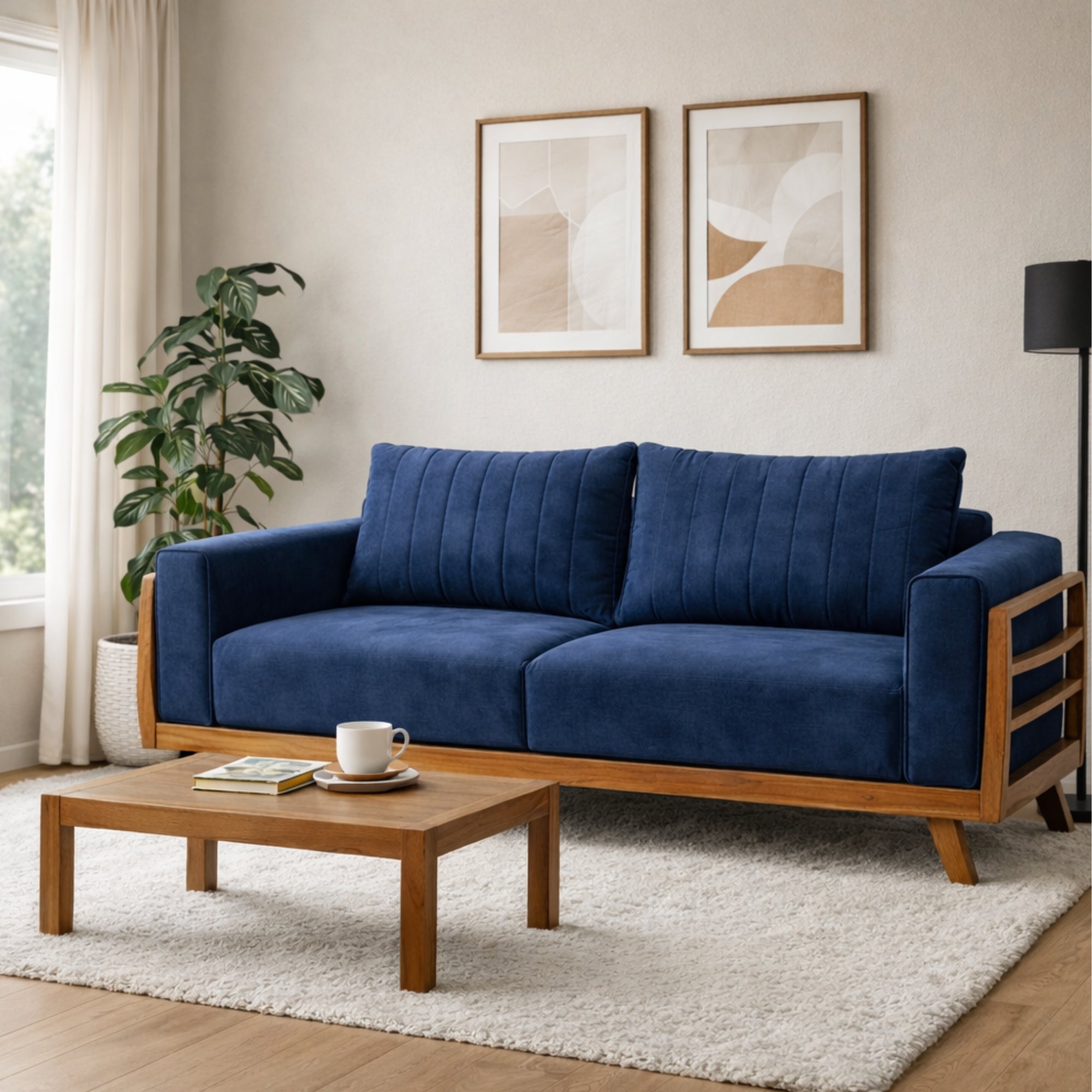 Lakewood 2 Seater Sofa- Stylish Suede Comfort in Versatile Modern Colors