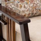 Grid 1 Seater Sofa- Teak Wood Comfort with Artistic Charm