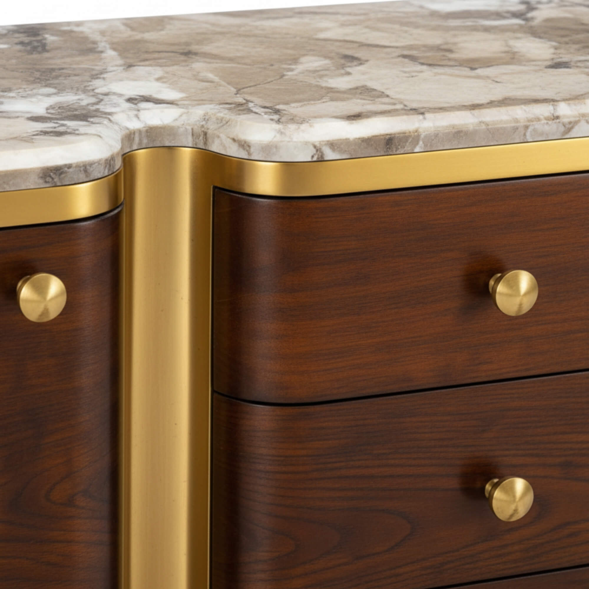 Gulmarg Multiunit with Marble Top – Sculpted Storage with Luxe Finishing