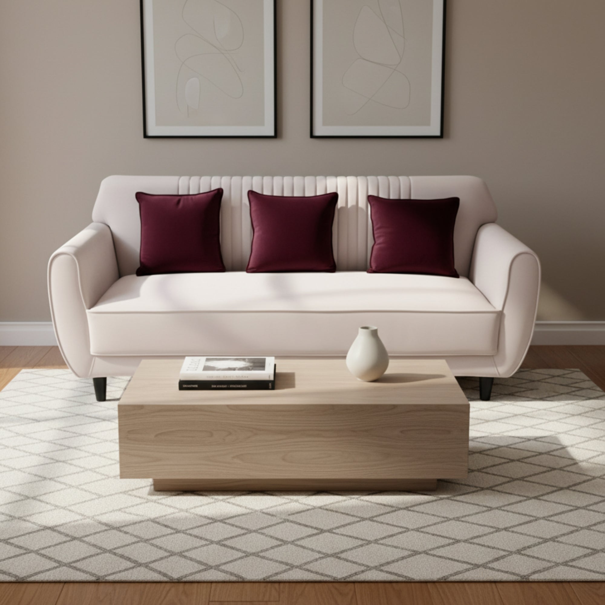 Mellow Suede 3-Seater Sofa – Relaxing Comfort in a Modern Fabric Finish