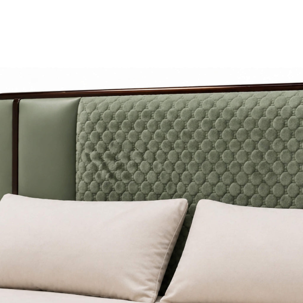 Milano Double Bed With Storage – Upholstered Frame with Cushioned Headboard