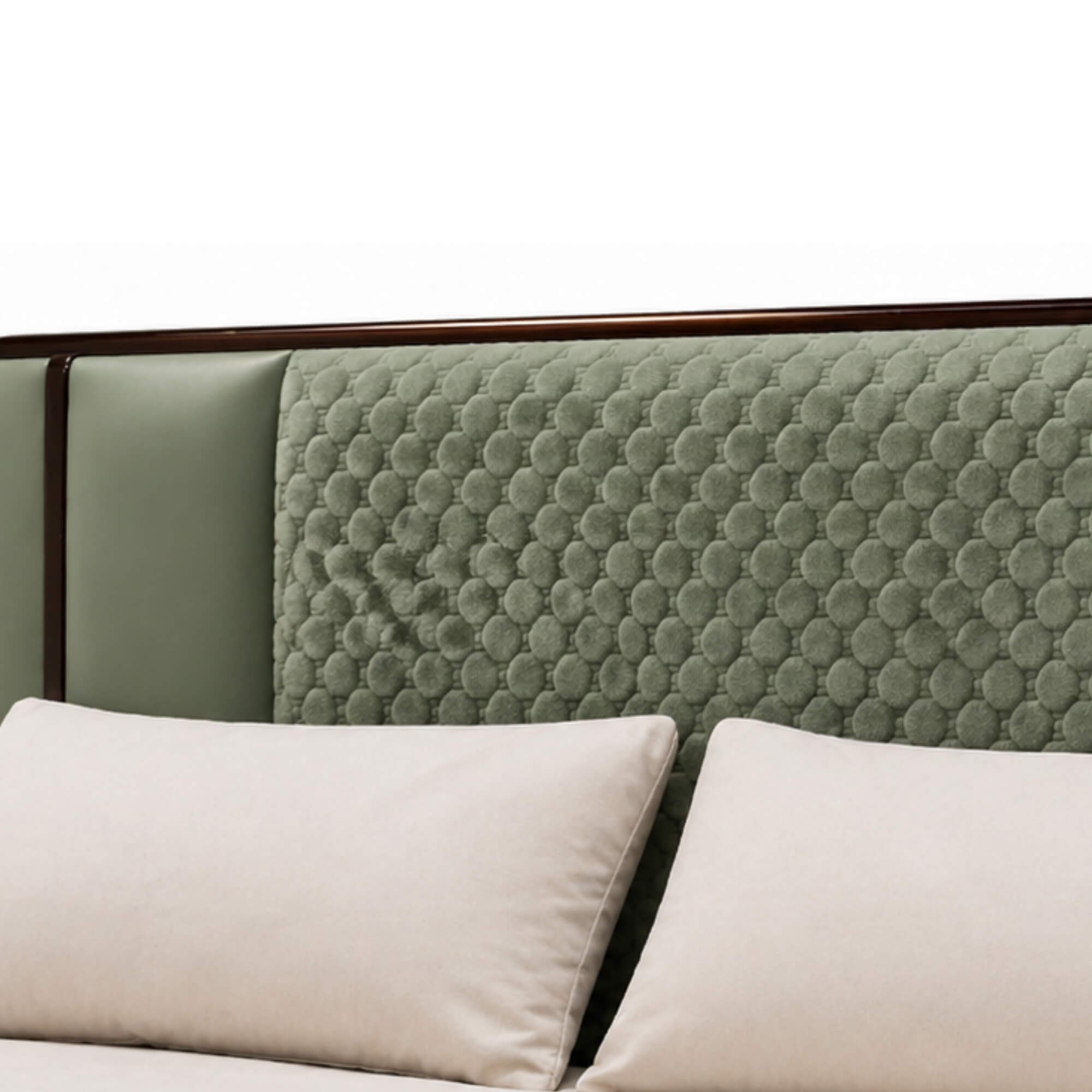 Milano Double Bed With Storage – Upholstered Frame with Cushioned Headboard