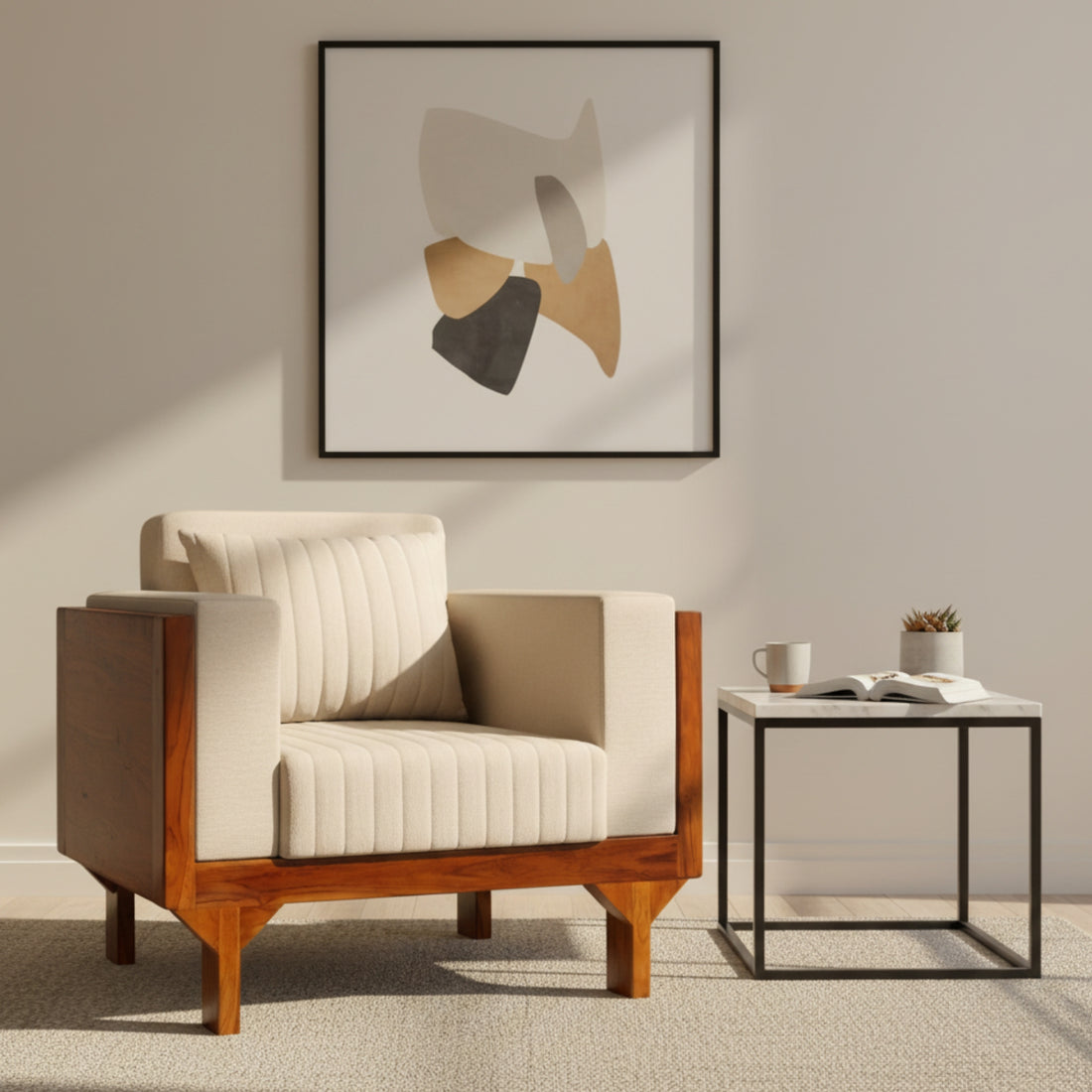 Cross 1-Seater Sofa â€“ A Timeless Blend of Comfort and Elegance