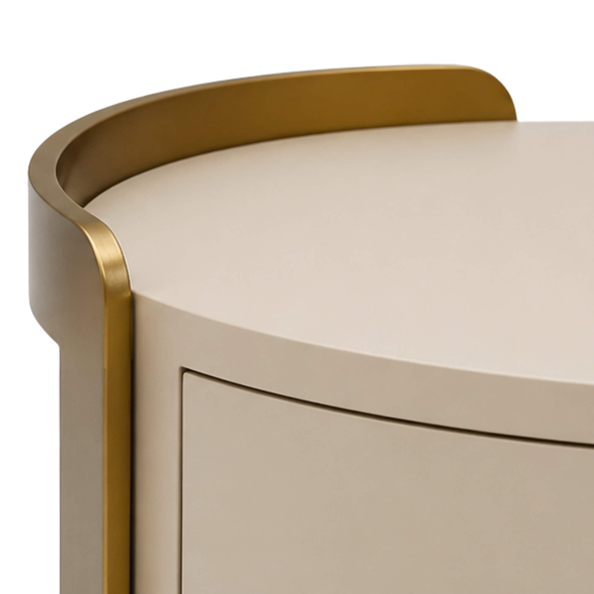 Rustic Night Stand – Textured Finish with Gold Accent Frame