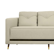 Arabica Modern Blue & Beige Fabric 3-Seater Sofa - Elegant Sofa for Comfortable