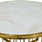 Marigold Marble Coffee Table Set  Elegant Nesting Tables for Modern Living Room