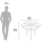 Kamal End Table  Walnut Solid Wood Side Table for Living Spaces