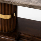 Lozenge Marble Coffee Table – Sculpted Elegance with Timeless Detailing