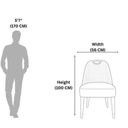 Urban dining chair size diagram