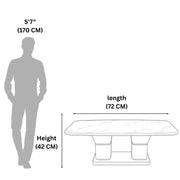 Spike marble dining table size diagram