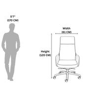 Eezy Office Chair 735 - Brown Leatherette Executive Office Chair