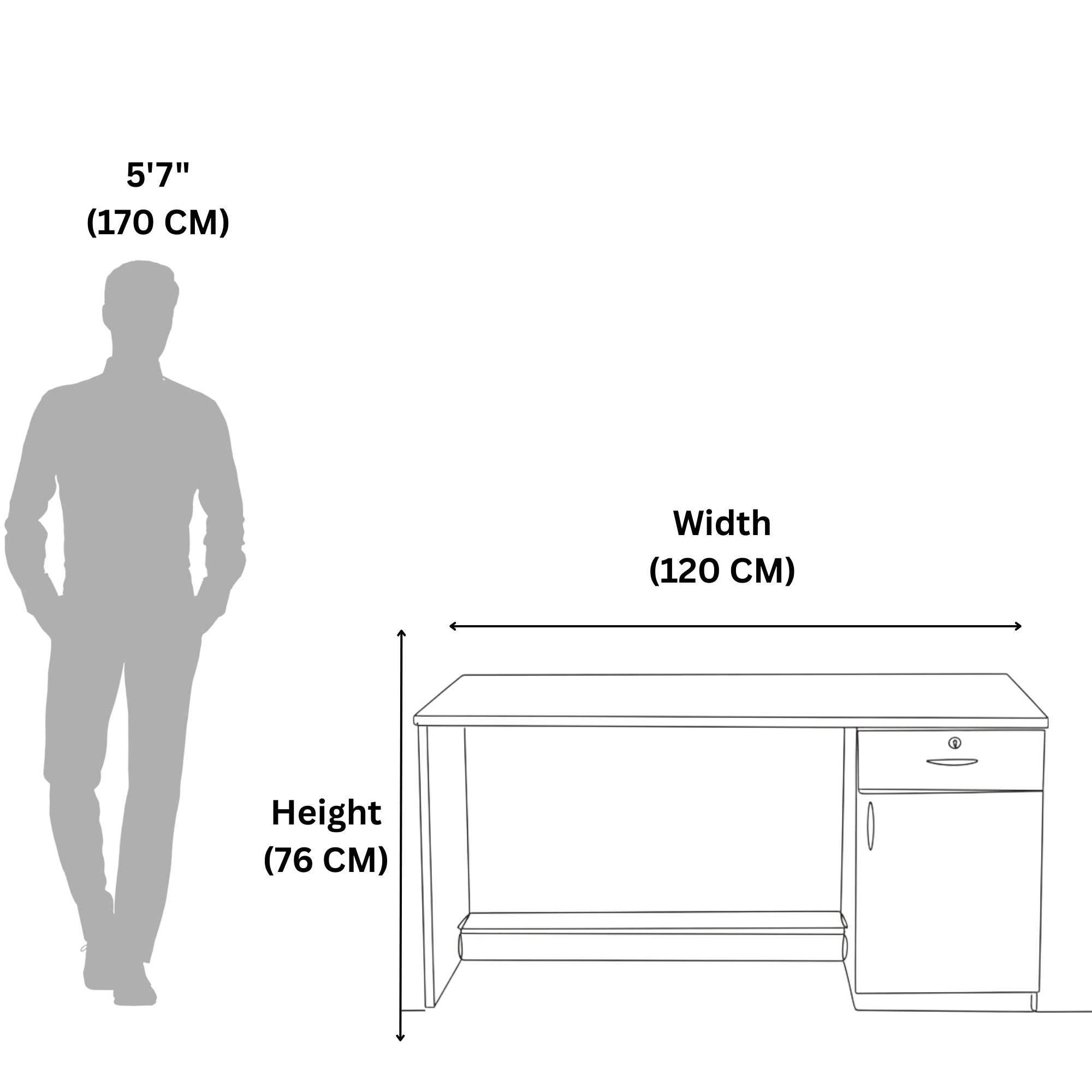 Symbol Office Table One  Smart, Compact & Productive Workspace Solution