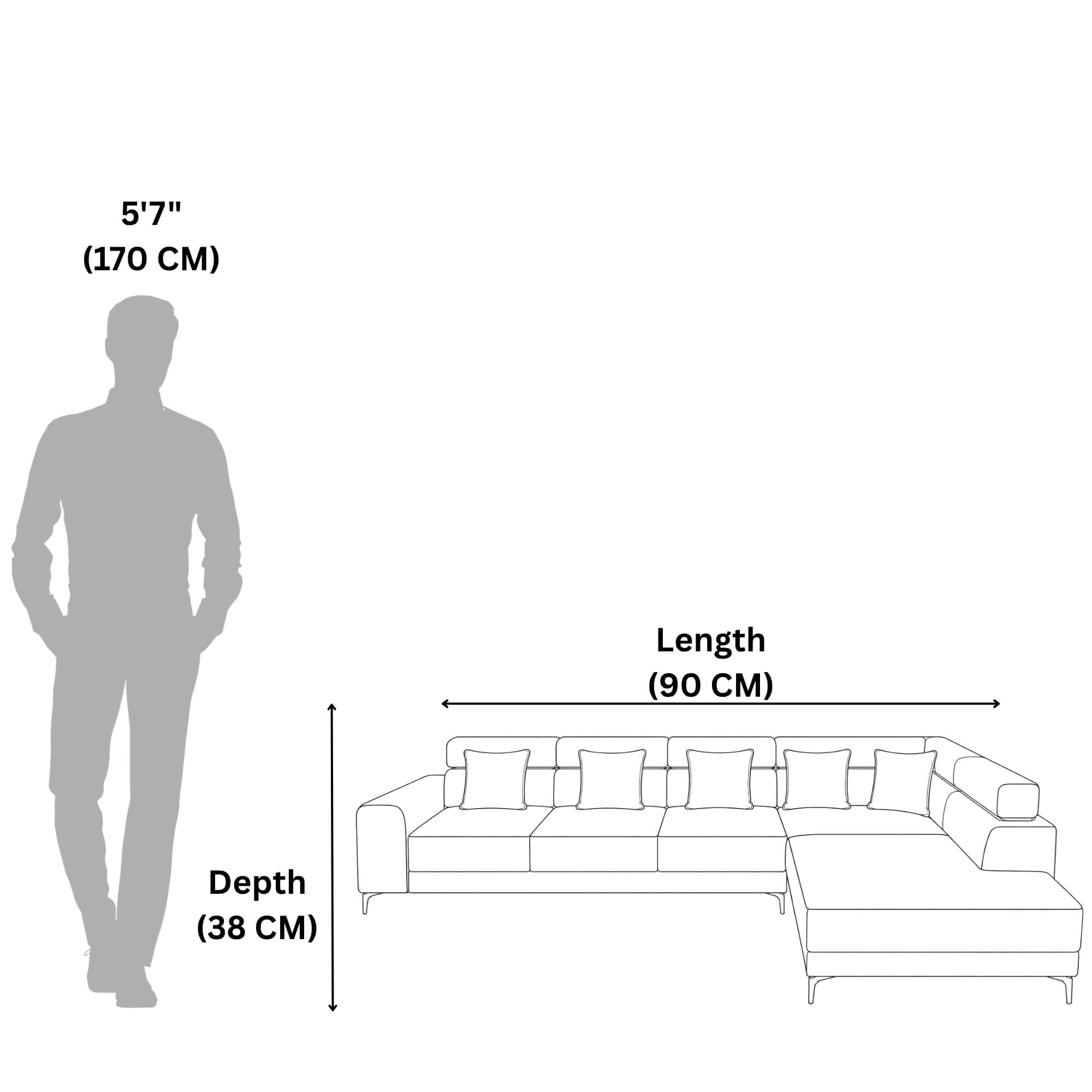 Corium L-Shape Sofa – Crafted Comfort with Contemporary Appeal